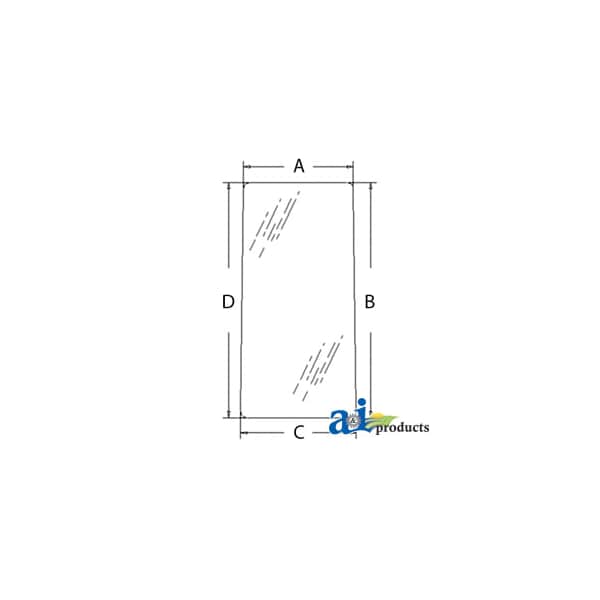 Glass, Rear (LH) 41.5" x33.5" x2.3"